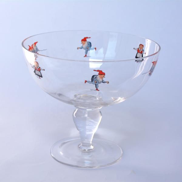 Large Diameter Crystal Glass Fruit Bowl , Crystal Salad Serving Bowl With Stand
