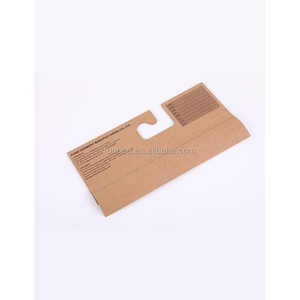 Eco Friendly Paper Fabric Sample Hanger Customized Color Cardboard Hanger For