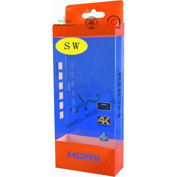 Коробки пластиковой упаковки ПВК офсетной печати, прямоугольные пластиковые коро