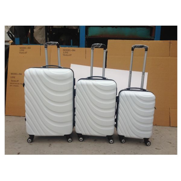Colorful Carry On ABS Trolley Luggage Zipper Framed Waterproof With Iron Trolley