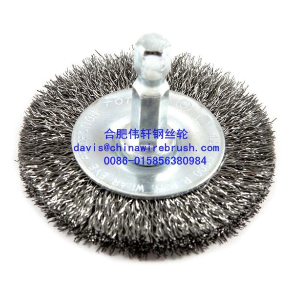 Steel Crimped Wire Shaft Wheel Brushes