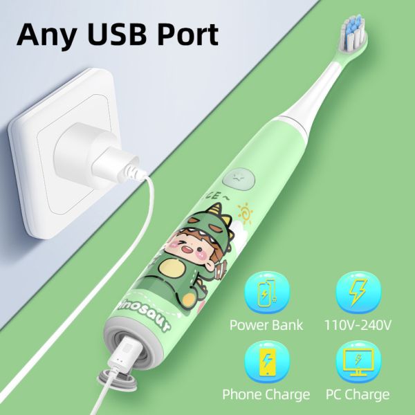 high quality Automatic Sonic Toothbrush Soft Bristles Cartoon Electric Toothbrush For Kids
