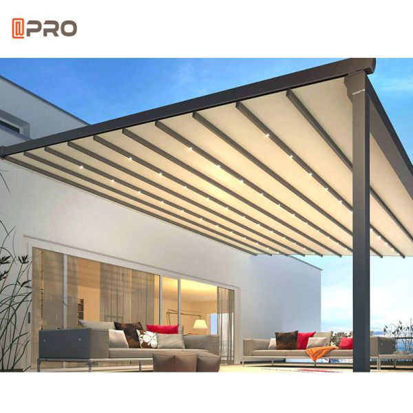Outdoor Sunsetter Modern Aluminum Pergola Canopy Waterproof Wind Resistance