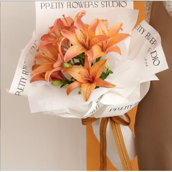 English tear-resistant paper, flower lining packaging paper material, flower shop supplies, floral arrangement, bouquet packaging, snow wipe paper