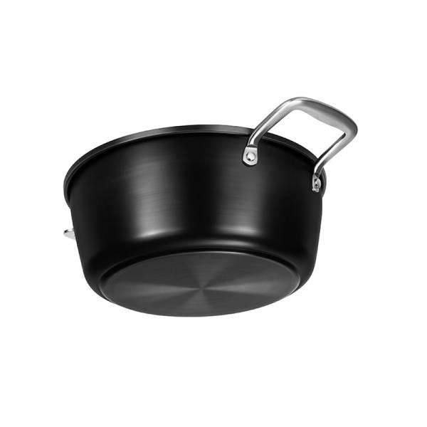 28cm Three Piece Flat Bottom Wok Set Stir Fry Pan Non Stick 1.25kg