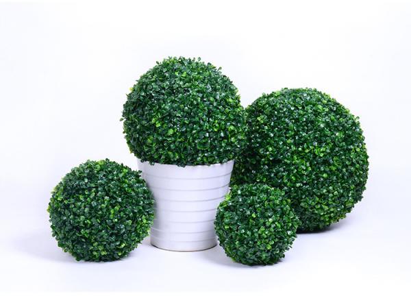 bolas artificiais da planta do PE de 42cm, do buxo artificial do falso da bola do Topiary da planta dos PP bolas decorativas