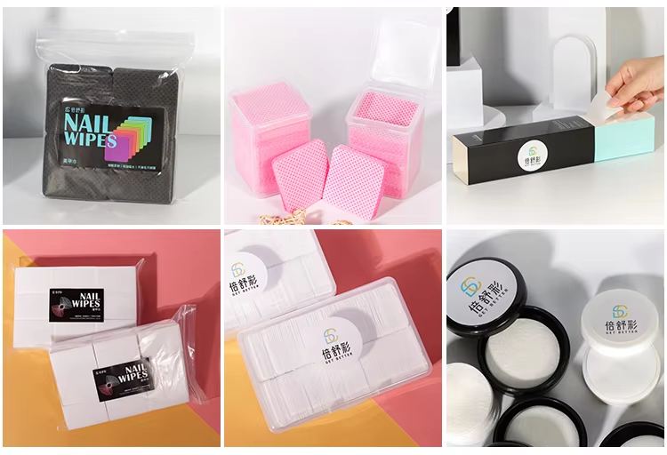60gsm 80gsm Nail Polish Wipes Disposable Nail Polish Remover Wipes