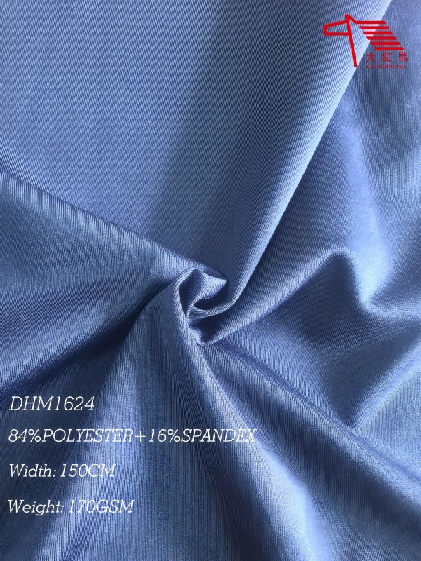 4 Way Stretch Single Jersey Fabric 170GSM 84% Polyester 16% Spandex for Activewear