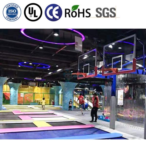 High Capacity Indoor Trampoline Park with Safety Net and Stainless Steel Frame for Commercial Use