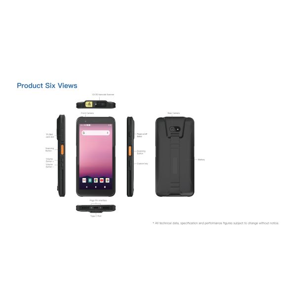 Автомобиль Pda 1D 2D изрезанного андроида Handheld мобильный терминальный с CCC