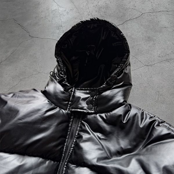 Clothing Manufacturers Custom High Street Cropped Winter Shiny Polyester Padded Jacket Coat Puffer Jacket Men Fleece Stylish