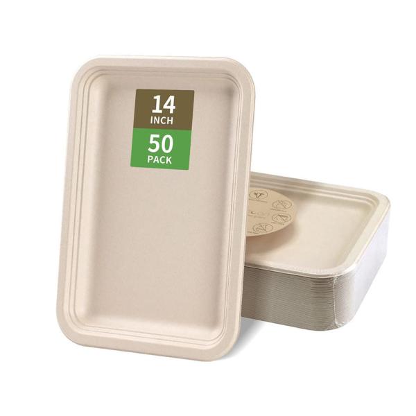 600ml Biodegradable & Compostable Sugarcane Take Away Bagasse Biodegradable Paper Take Out Food Container Disposable