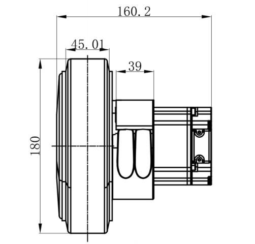 Servo Motor AGV Steering Wheel Assembly Drive 48V IP65 Rating