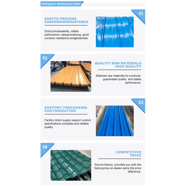 Customized Punching Service Z41-Z60 Coated Corrugated Steel Sheet in Various Colors