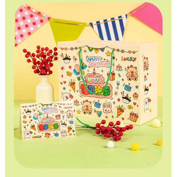 Customizable Elastic White Card Special Paper Gift Handbag for Shopping and Clothing