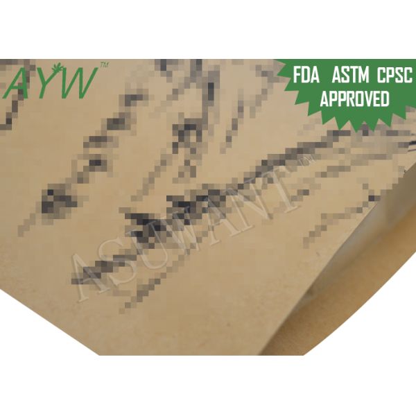 Eco - Friendly Recycle Child Resistant Pouch , Kraft Paper Child Proof Packaging Bag For Tobacco