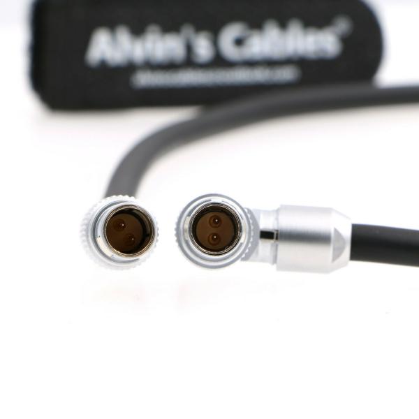 Z CAM EVF Power Cable Rotatable 2 Pin Male To Straight 2 Pin M Cord For ARRI Alexa
