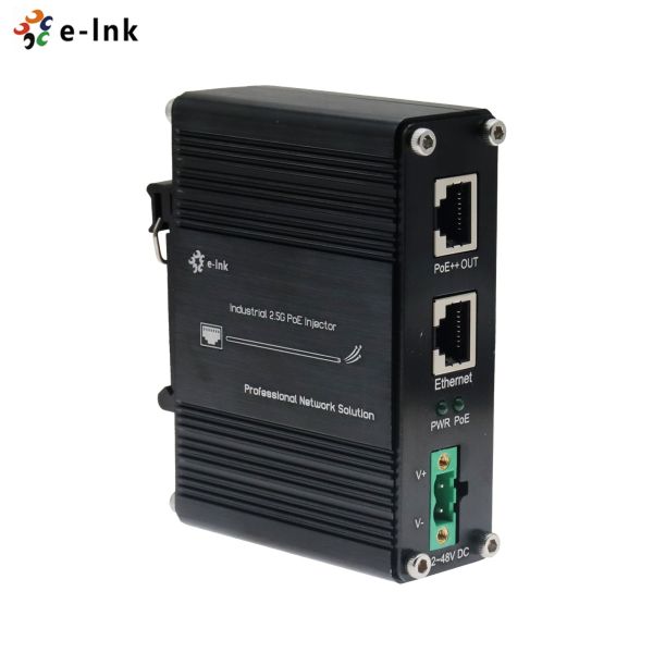 60 Вт PoE инжектор 2.5G 802.3at с выходом 48В постоянного тока Din Rail Industrial Power Ethernet Adapter