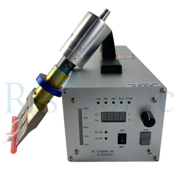 Titanium Blades Ultrasonic Rubber Cutter 40khz 500W