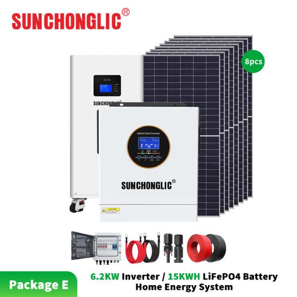 6.2kw Inverter / 15kwh Lifepo4 Battery Home Energy System