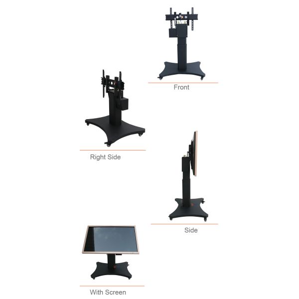 70cm Lifting Metal Electric Touch Mobile TV Rack For Showroom
