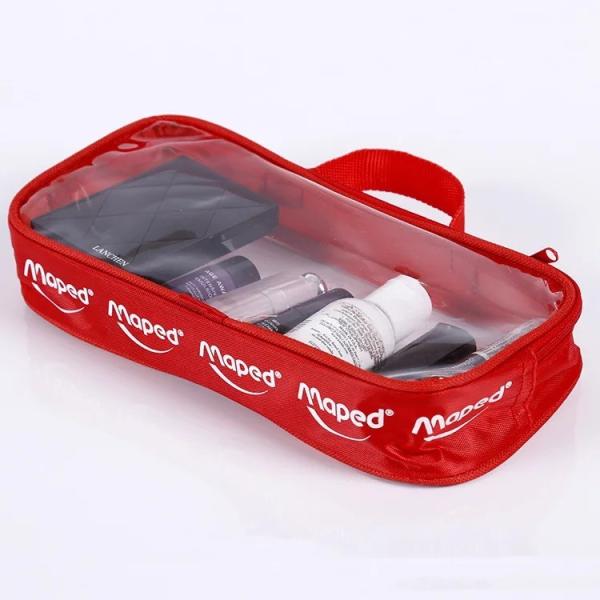 Eco - Friendly PVC Cosmetic Bag With Silk Screen Heat Transfer Printing