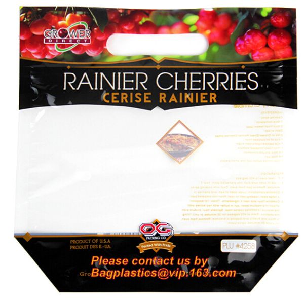 fruits cherries special vent holes packaging poly bag with zip lock, Fresh Fruit Grape Cherry Packing Protection Bag, gr