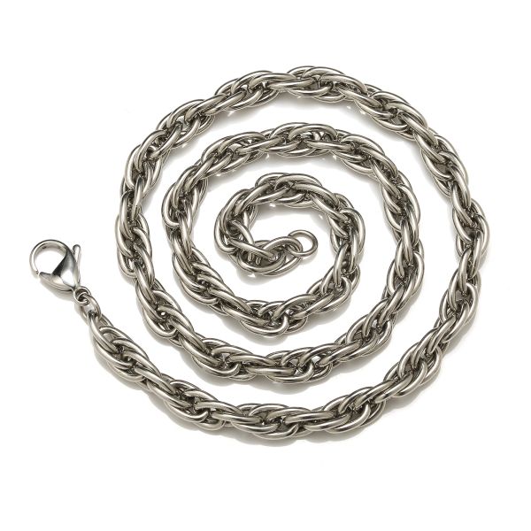 Punk style fashion necklace stainless flower cross pendant necklace