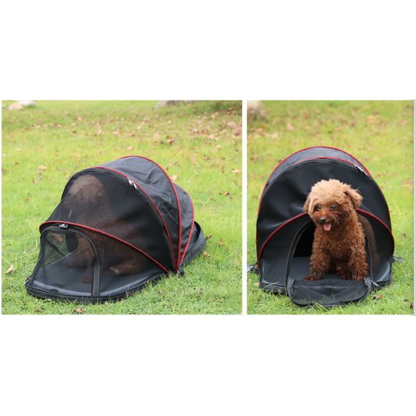 Вагонетка собаки вагонетки несущей собаки голубого холста ковбоя уютная на колесах 53x39x82cm