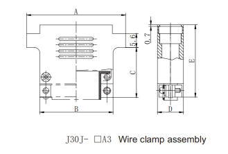 J30J Connector 15 Pins Aluminum Alloy Shell aerospace Standard GJB 101A-97 Rectangular Electrical Connector