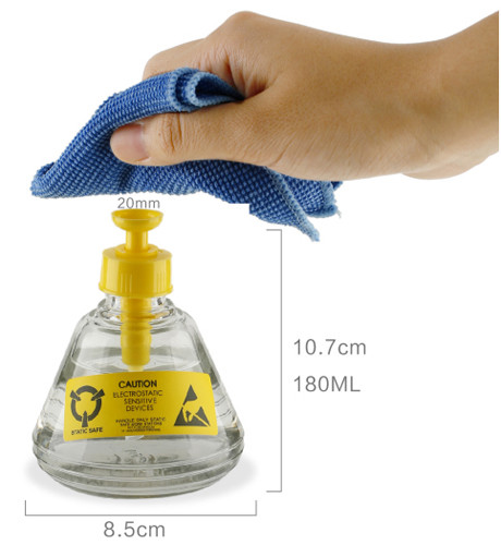 Бутылка безопасного анти- статического прозрачного стеклянного растворителя ESD распределяя с насосом