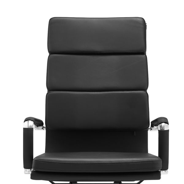 Office Leather Office High Back Chair Executive Wooden Frame Office Chair