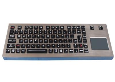 Teclado impermeável Ruggedized do Desktop com o luminoso do metal das chaves do Touchpad IP68 89