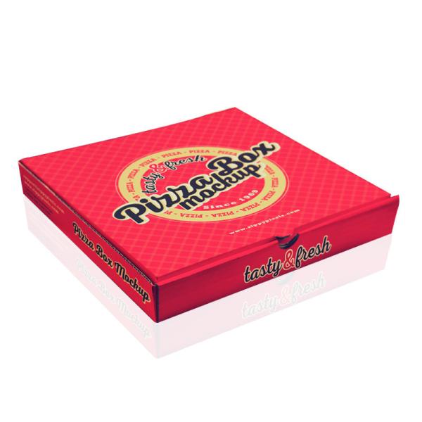 Logo personnalisé en vrac Rectangle en carton ondulé Boîtes à pizza 30 pouces Boîtes Kraft blanc