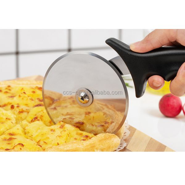 10cm Stainless Steel Pizza Wheel Cutter With Pp Handle Round Plastic Pizza Wheel Cutter Server