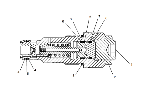 Запасные части экскаватора клапана сброса 204-2755 безопасности CAT320D гидравлические