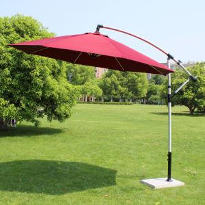 Parasoles de jardim resistentes ao vento Patio Tecido de poliéster Alumínio Guarda-chuva de praia