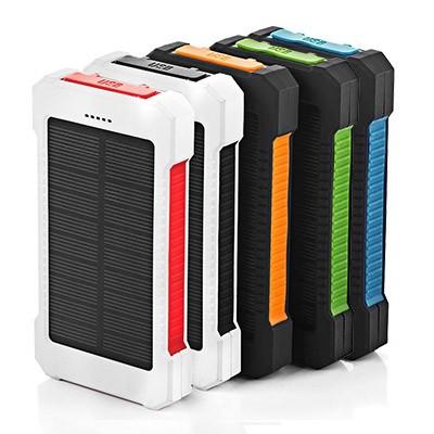 Inbuilt Compass 8000mAh Polymer Battery IP67 Waterproof Solar Power Bank for Traveling