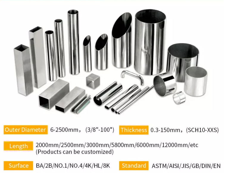 Золотой волосяный покров 201 304 прямоугольных квадратных трубки ASTM A554