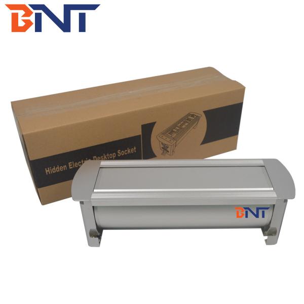 BN High quality brushed aluminum motorized flip up desktop socket