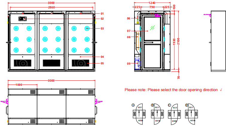 GMP Pharma Air Shower | 304 Steel & Extra-Large Design