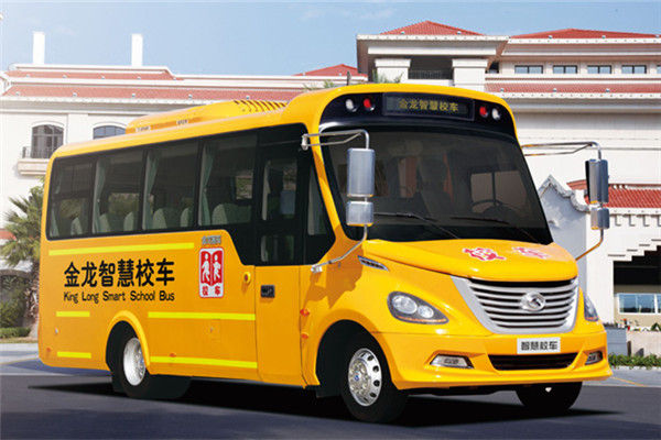 GPS Guide Special Purpose Vehicles 29 Seats Kinglong Used School Bus