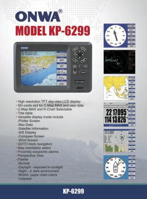 Boats GPS KP-6299 LCD Display SD Card Global Sea Map Inflatable Boat parts