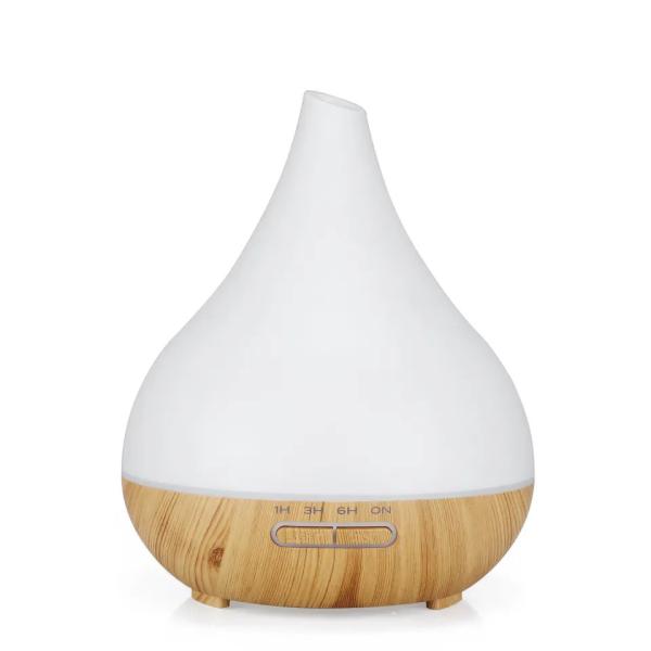 400ml Capacity Mini Aroma Oil Diffuser Wooden Aromatherapy Machine Quiet Remote Control Aroma Diffuser with LED Light