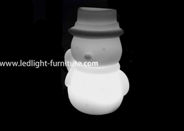Luz plástica da noite do boneco de neve do Natal do diodo emissor de luz do PE a pilhas para o presente das crianças