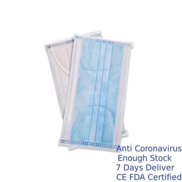 Net Weight 25g Disposable Pollution Mask , Procedure Face Mask OEM / ODM Available