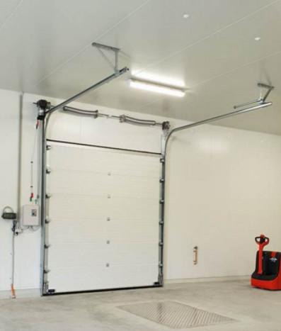 Foam-Filled Overhead Sectional Door High Security Lock Stainless Steel