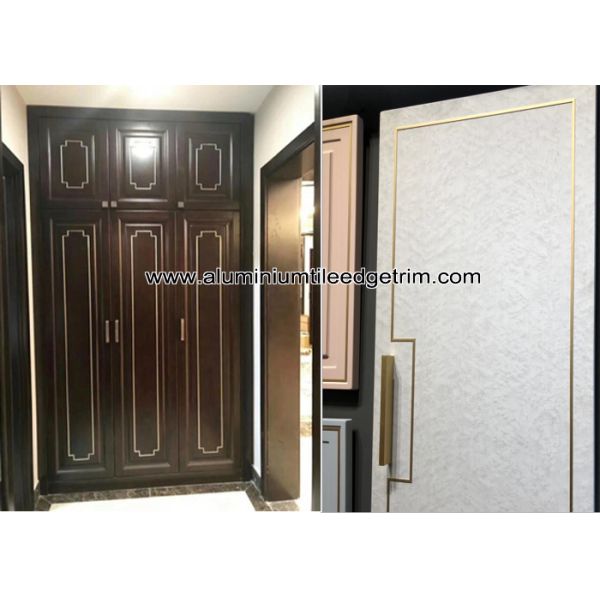 6mm / 8mm Aluminium T Shape Division Bar For Furniture Trim / Decor