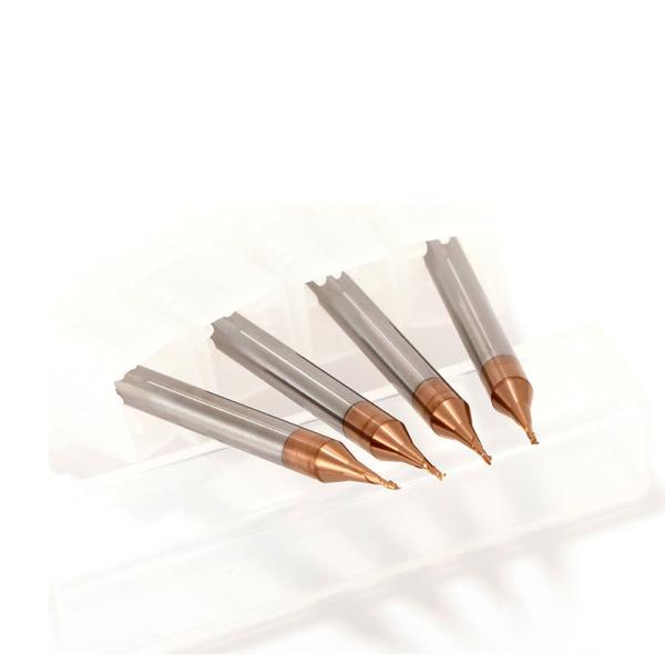 3mm Shank Micro Diameter End Mill With 0.1mm Corner Radius 50mm Overall Length