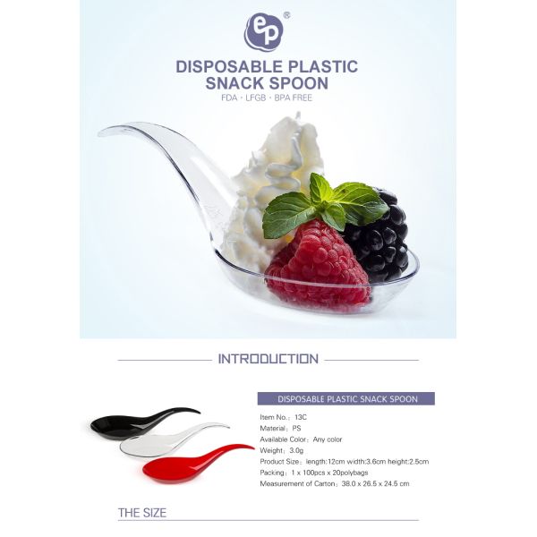 Hot sale food grade low price disposable plastic spoon with raw material